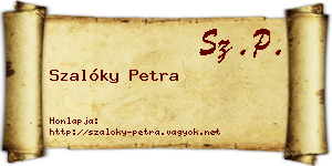 Szalóky Petra névjegykártya